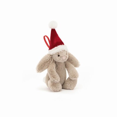 Jellycat Bashful Christmas Bunny Decoration USA | 94385WXZF